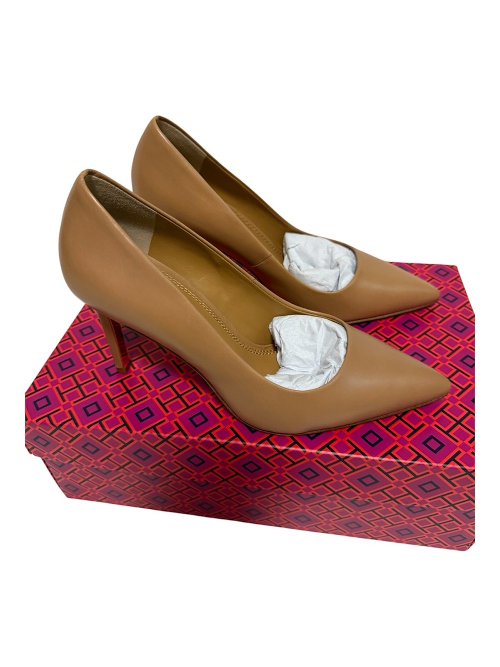 BRAND NEW Tory Burch “ELANA” 85MM Pump Natural Bushes Size 5